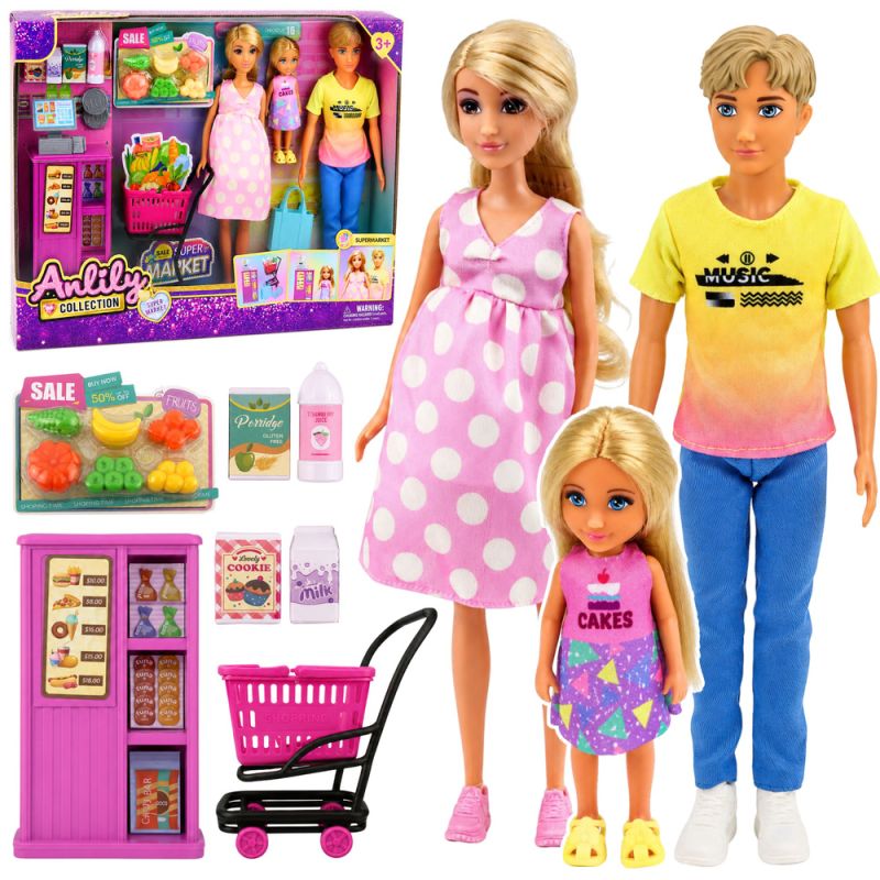 Set Familia Muñecas con Mamá Embarazada y Bebé Anlily