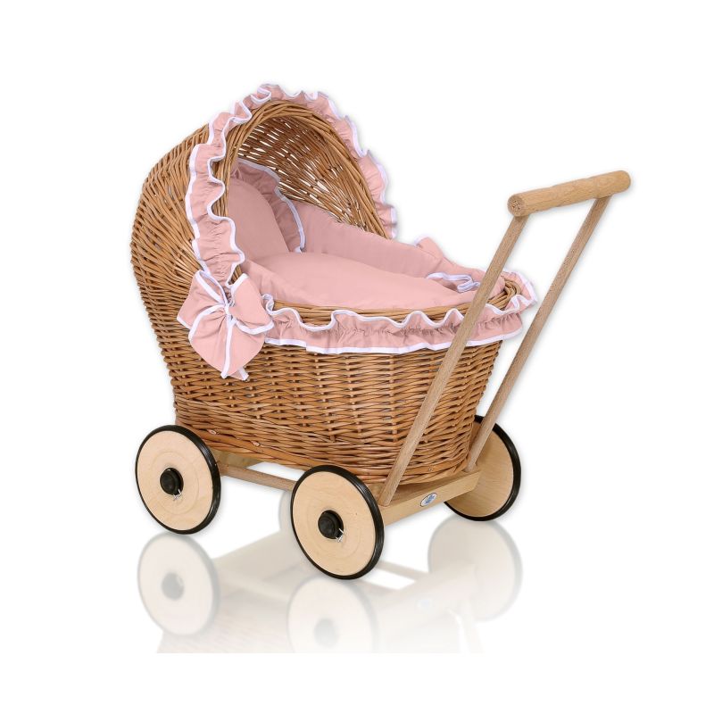 Carrito de Muñecas de Mimbre con Ropa de Cama My Sweet Baby