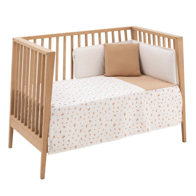 Jgo 2 Pcs.colcha I-v. Cuna 60 Senda Beige 60x120x3 Cm - Cambrass