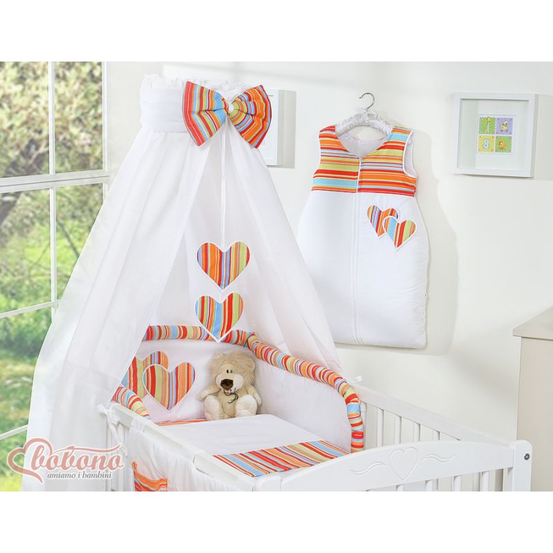 Dosel de Cuna My Sweet Baby con Corazones Naranjas 160x250cm