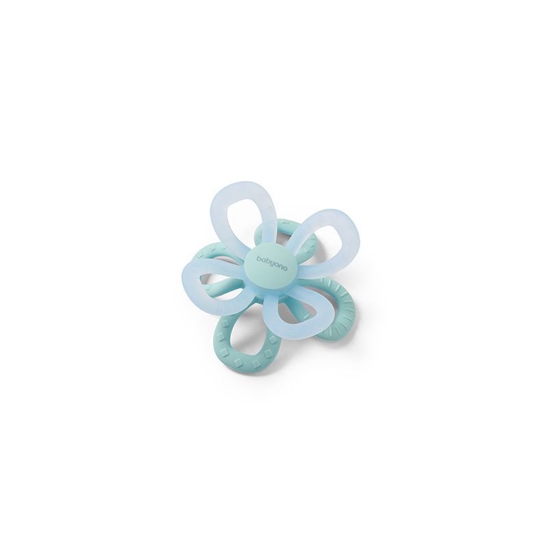 Mordedor de Silicona Flor Azul Babyono para Bebés
