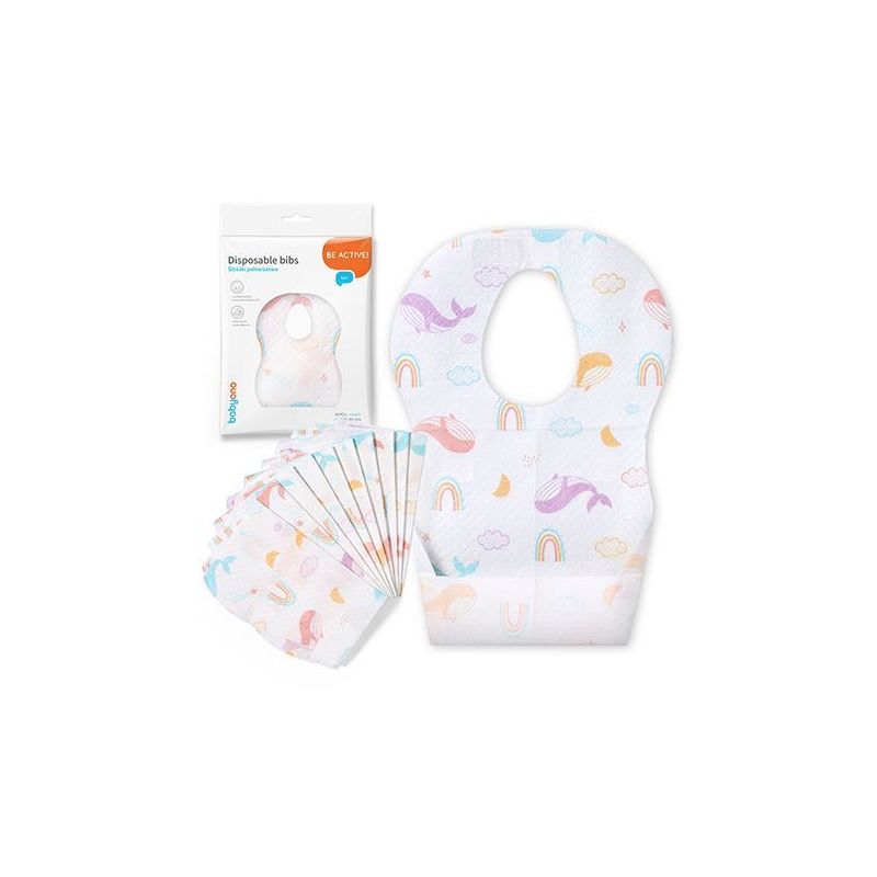 Baberos desechables Babyono - Comida sin manchas