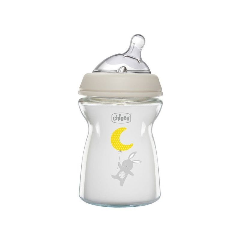 Biberón de vidrio 250 ml Chicco NaturalFeeling 0+
