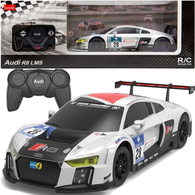 Coche R/C 1:24 Control Remoto Deportivo AUDI R8 LMS Blanco