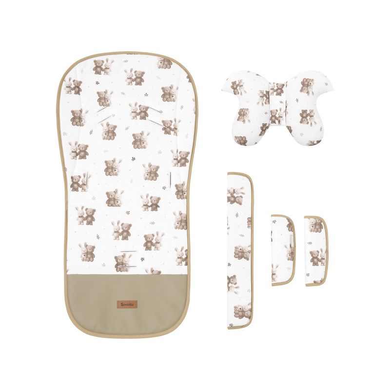 Colchoneta reversible Deluxe Sensillo para cochecito, vista del set completo