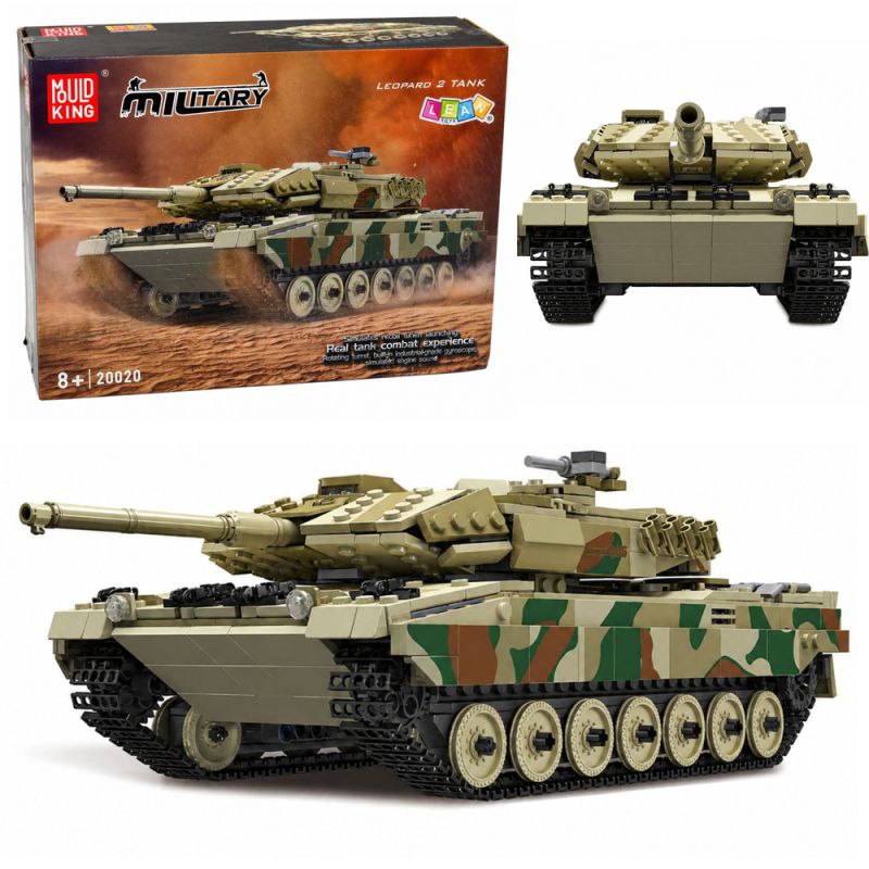 Tanque Leopard Militar RC con Bloques de Construcción 1100