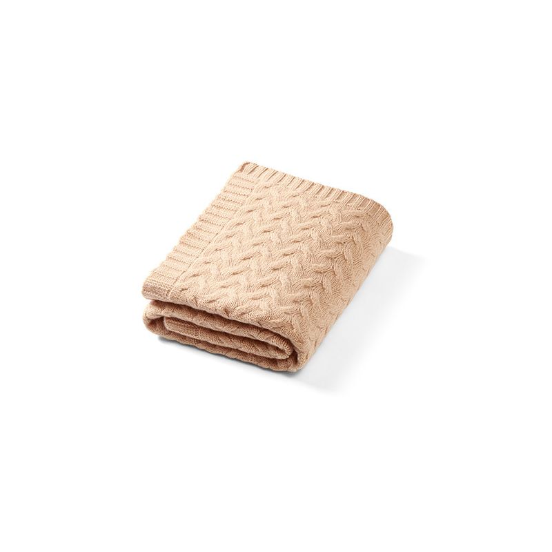 Manta de lana merino beige oscuro Babyono para bebé