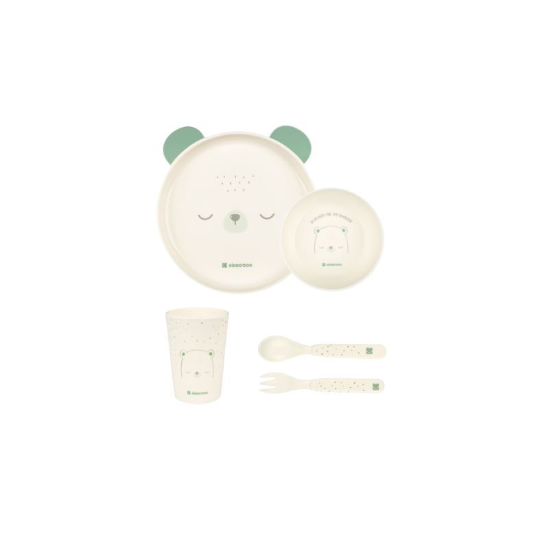 Juego de vajilla Kikkaboo Bear with me Menta para bebé