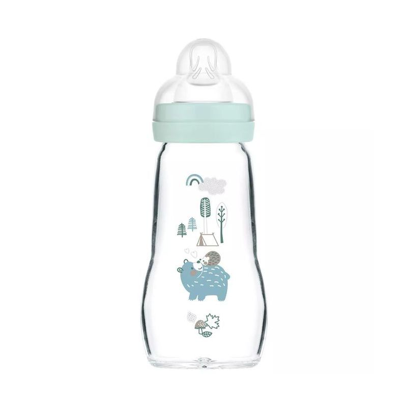 Biberón de Cristal 260ml Mam baby Feel Good Forest Boy