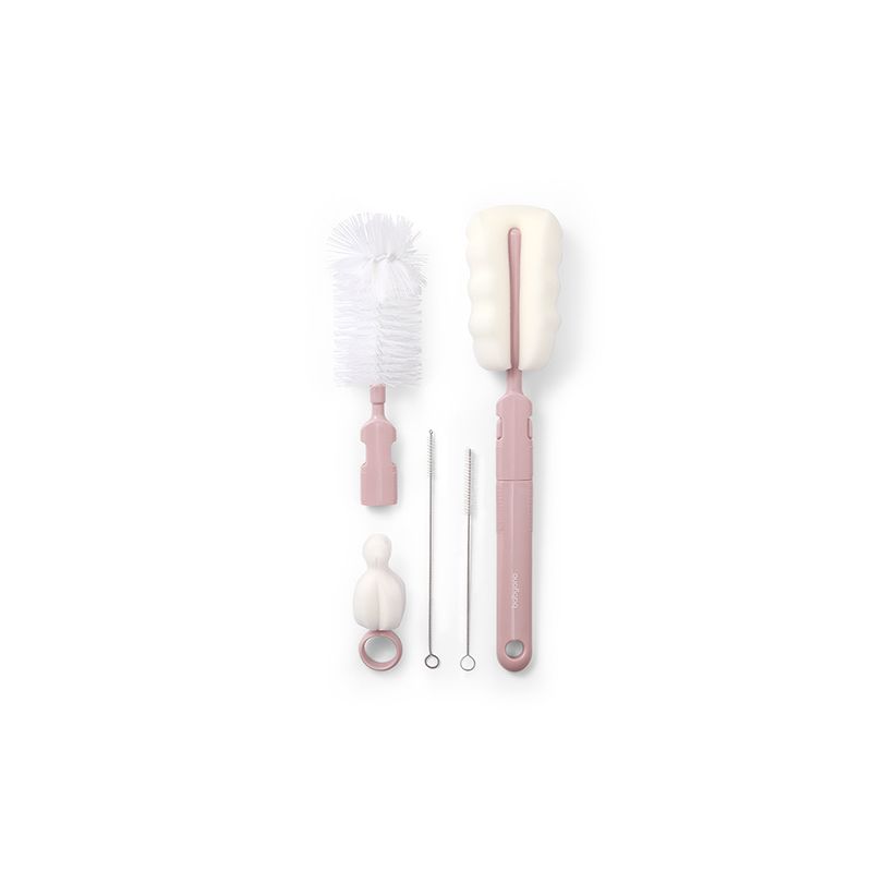 Set de Cepillos para Biberones y Chupetes Babyono Rosa