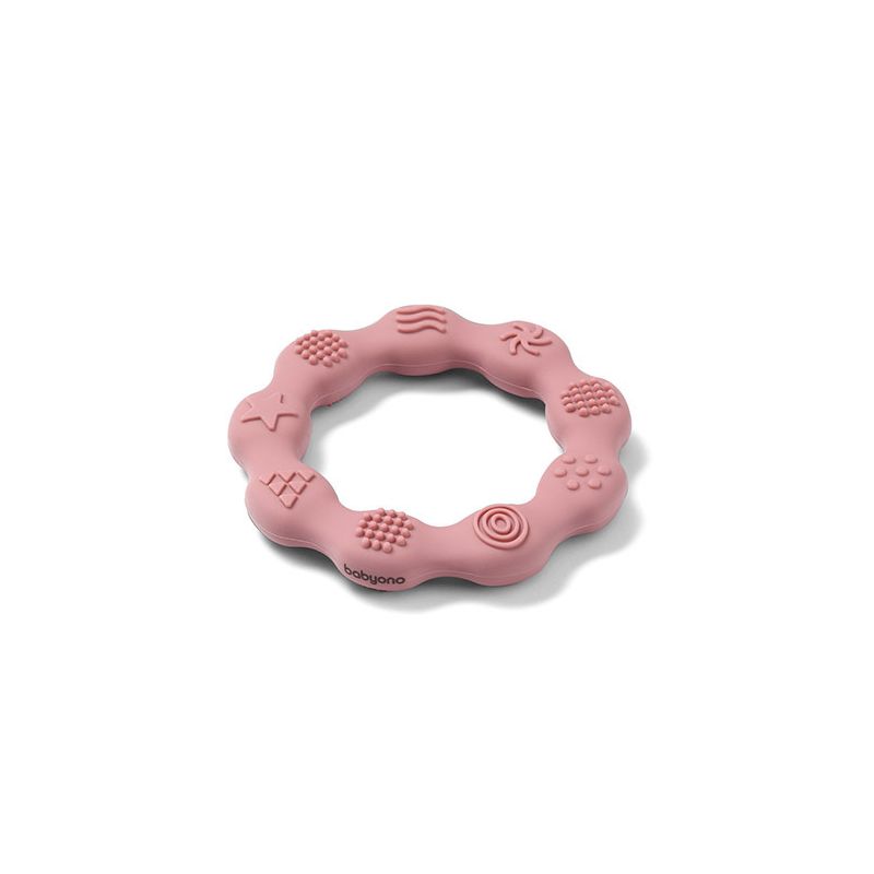 Mordedor de Silicona Rosa Babyono para Bebé - Alivio y Diversión