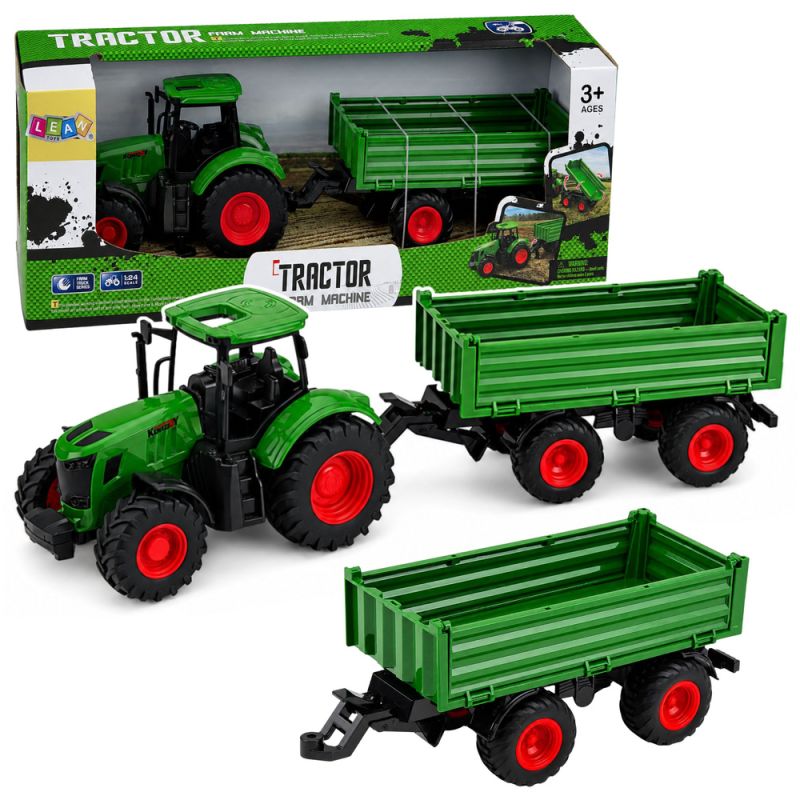Tractor Agrícola Infantil con Remolque y Ruedas de Goma
