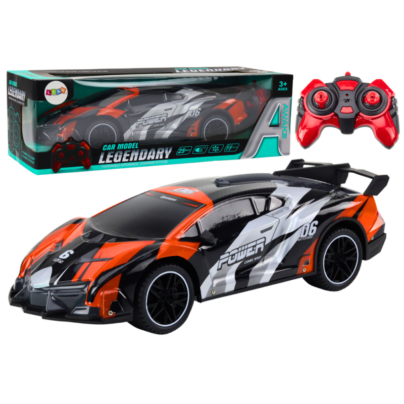 Coche Deportivo Control Remoto RC 1:10 Naranja hasta 25 km/h