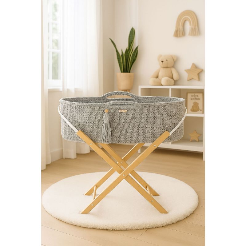 Moisés Boho Hecho a Mano con Soporte - My Sweet Baby