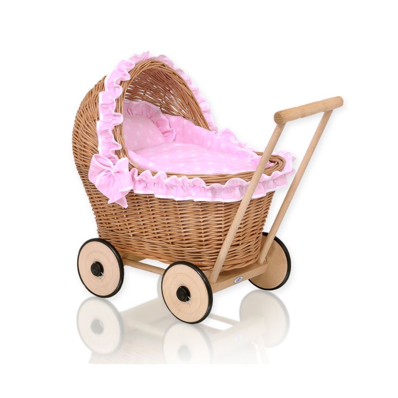 Cochecito de Muñeca My Sweet Baby Chiara - Natural con Ropa Rosa
