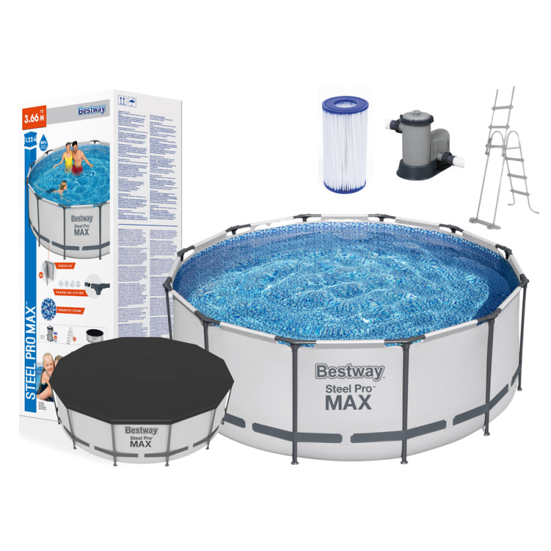 Piscina de Jardín con Estructura 366x122 cm Bestway