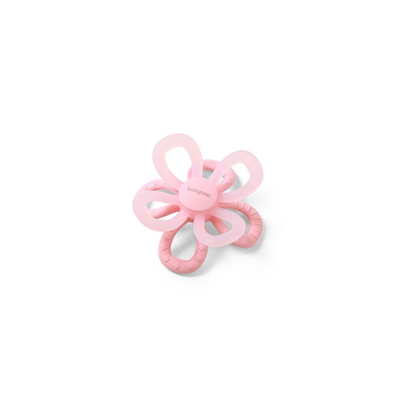 Mordedor de Silicona Flor Rosa Babyono - Alivio para Bebés