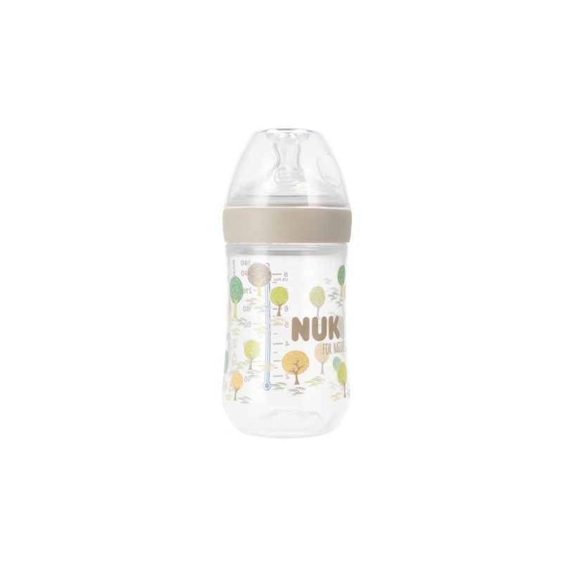 Biberón Nuk Nature 260ml Gris - Alimentación Natural