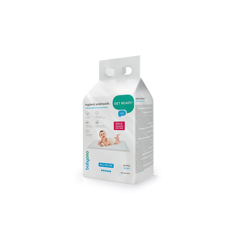 Almohadilla Cambiadora Babyono 40x60 cm - 22 Piezas