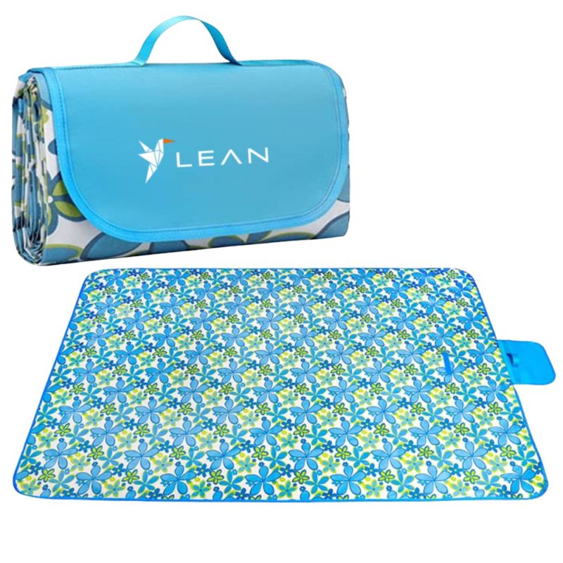 Manta de Picnic Playa Plegable LEAN 150 x 200 cm con Flores