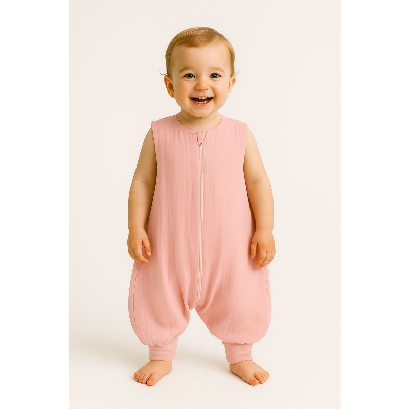Saco de Dormir Muselina con Piernas My Sweet Baby - Rosa Pastel