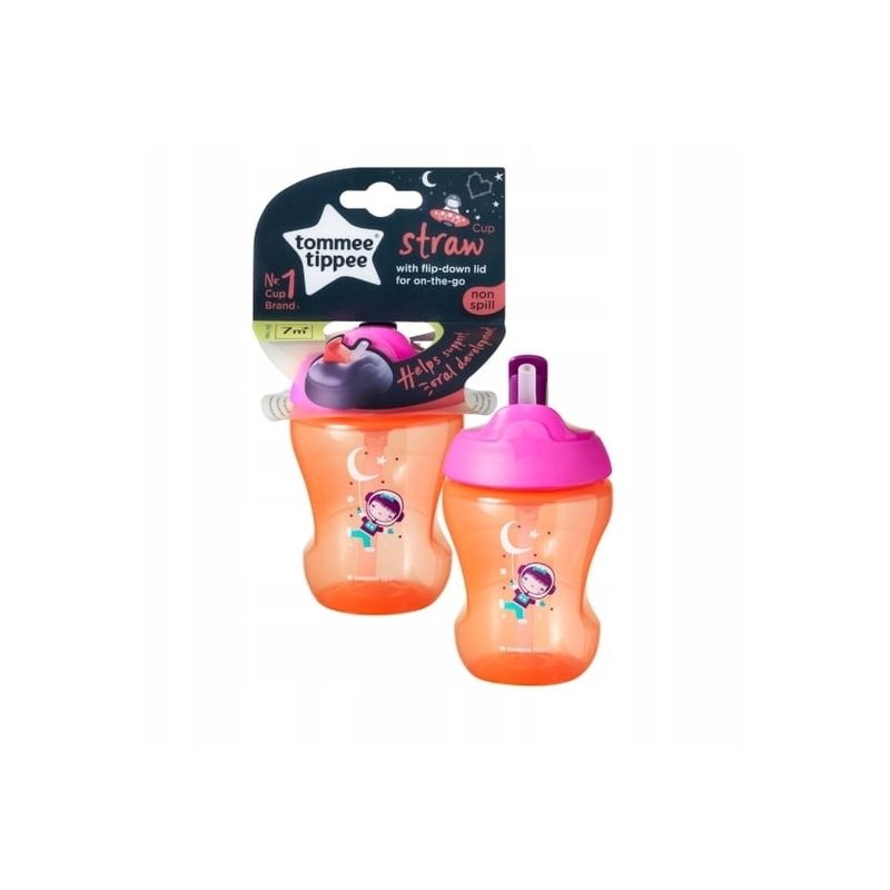 Taza con Pajita Tommee Tippee 230ml Rosa para Bebés