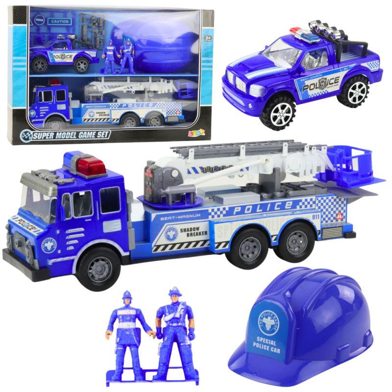 Set Grande de Policía con Coche y Figuras