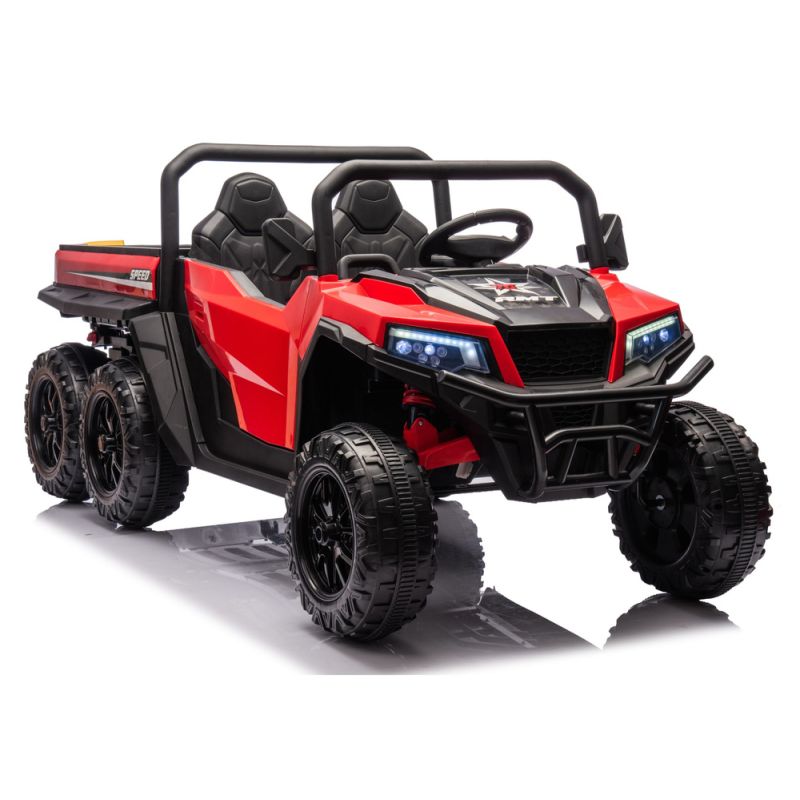 Vehículo eléctrico infantil 6 ruedas 4x4 XB-1038A Lean Cars rojo, vista frontal