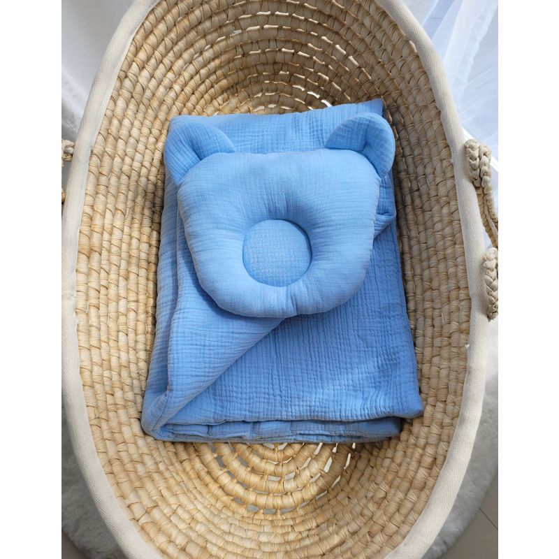 Juego de Cuna Muselina 2 Piezas Azul My Sweet Baby