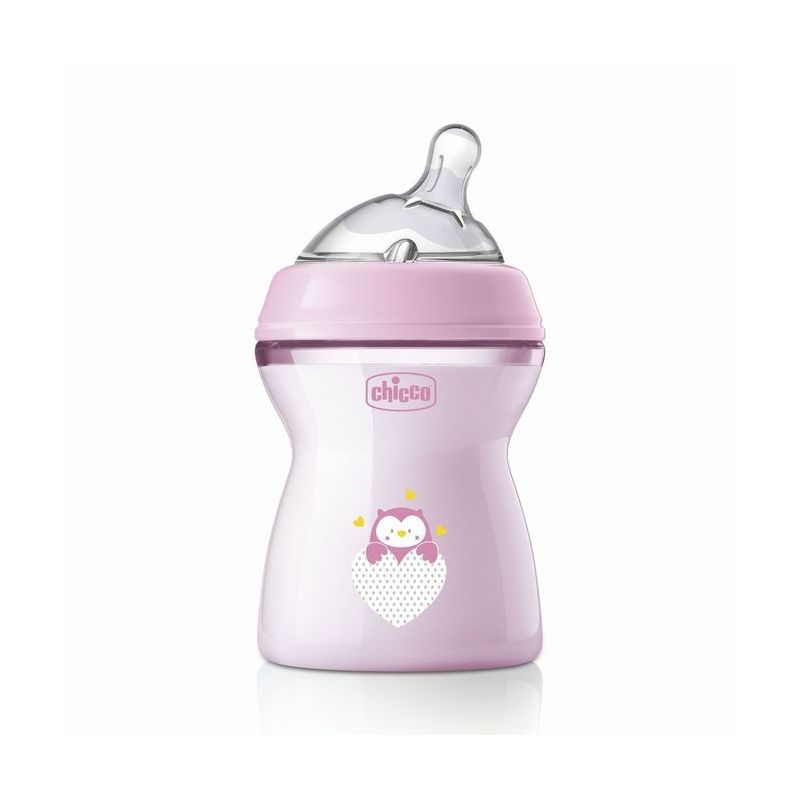 Biberón Chicco NaturalFeeling 250ml Rosa para Bebés