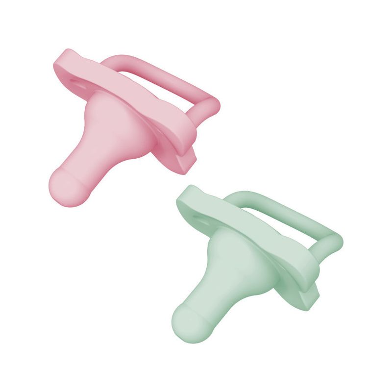 Chupete de Silicona Dr Brown's Rosa y Verde para Bebé