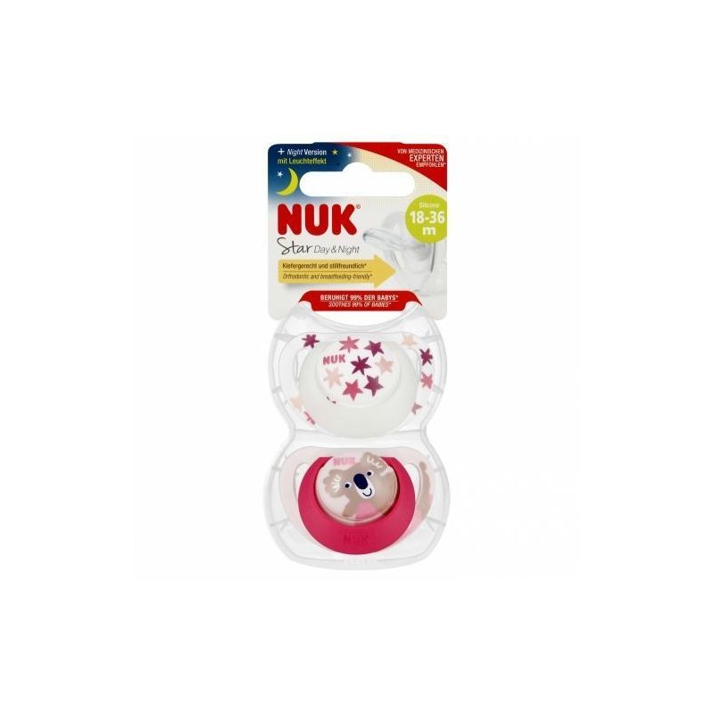 Chupetes de Silicona Nuk Star para Bebés 18-36 meses