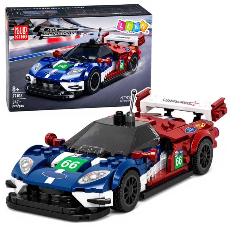 Coche de Bloques Deportivos GT2016 con Vitrina, 347 Piezas