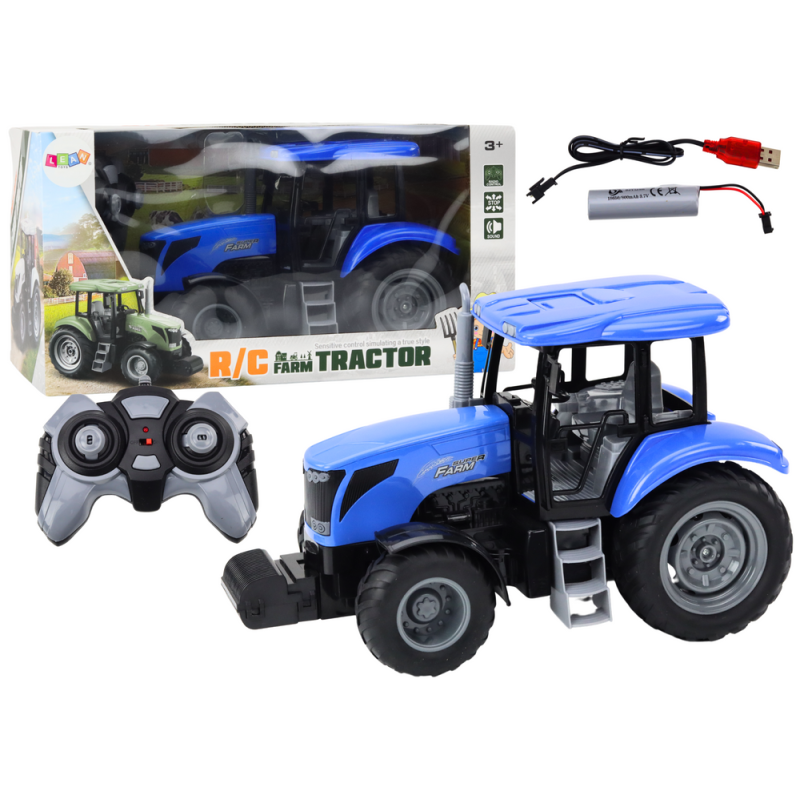 Tractor Teledirigido RC 2.4G Azul con Sonido