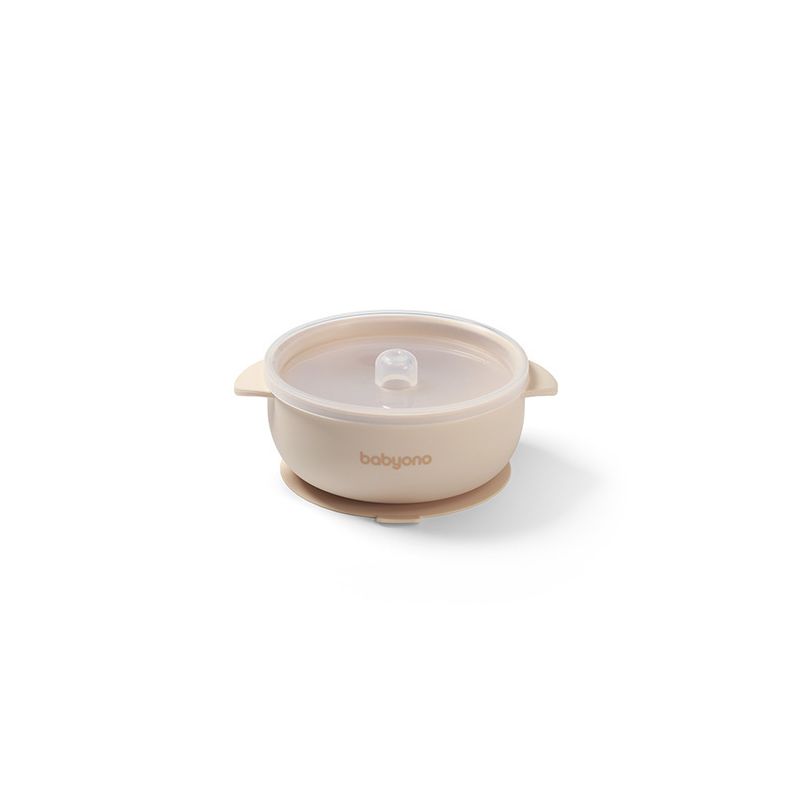 Bol de silicona con ventosa y tapa Babyono para bebés
