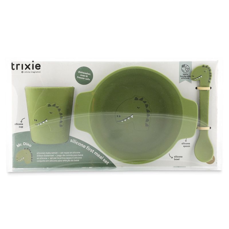 Juego de comida para bebé en silicona Trixie - Mr. Dino
