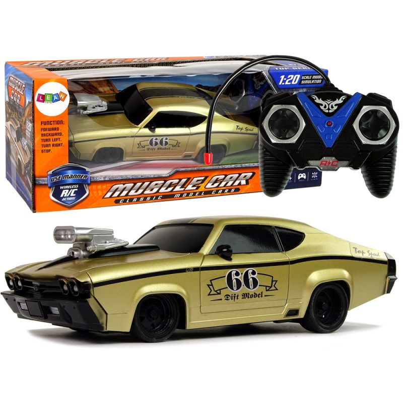 Coche Deportivo Clásico RC 1:20 Piloto Dorado