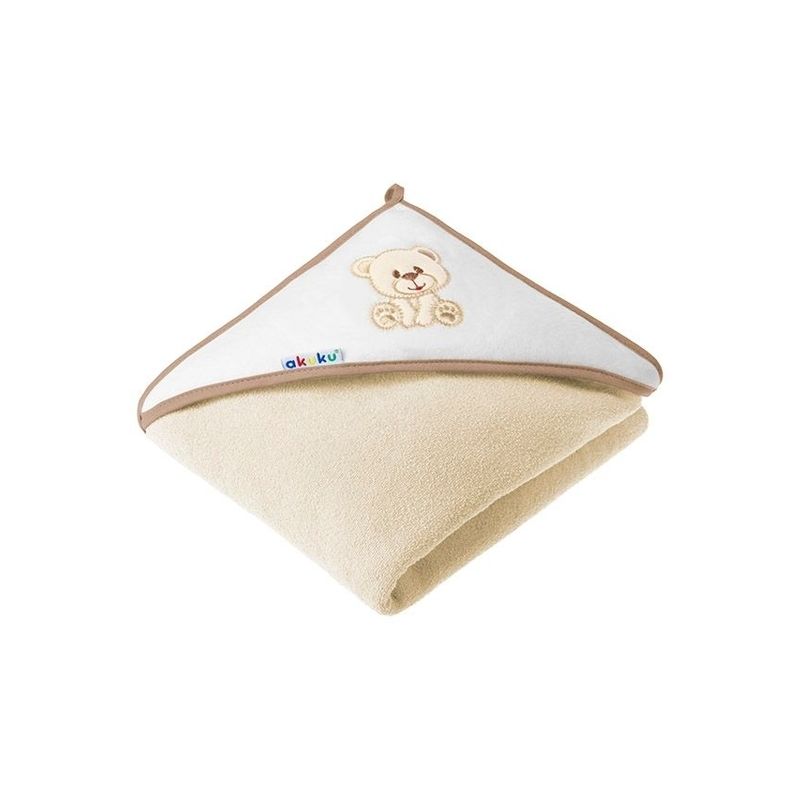 Toalla con Capucha Bear Amarilla Akuku para Bebé
