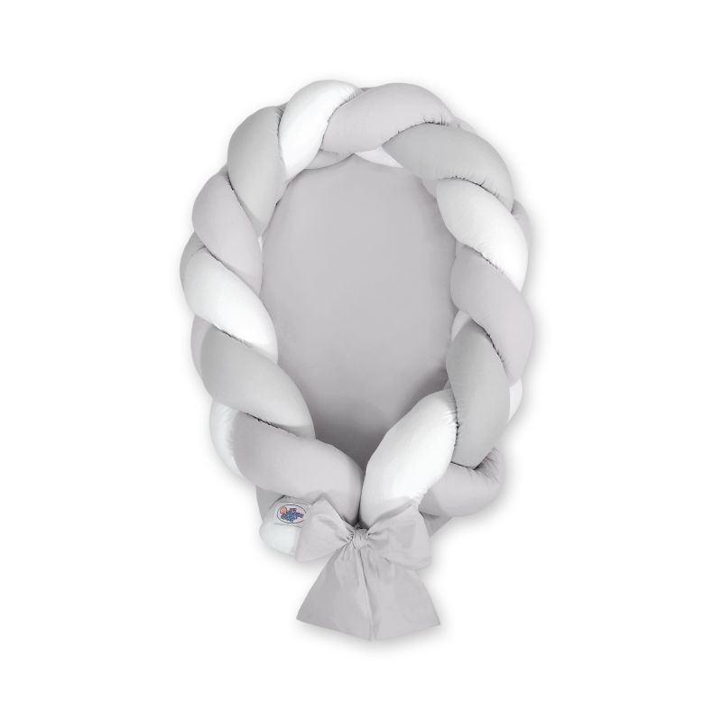 Nido Trenzado 2 en 1 My Sweet Baby - Blanco y Gris