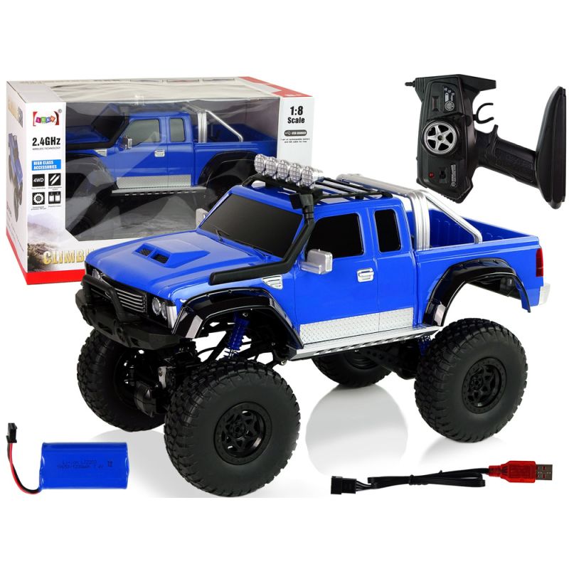 Coche Off-road R/C 2.4G Escala 1:8 Azul 4x4