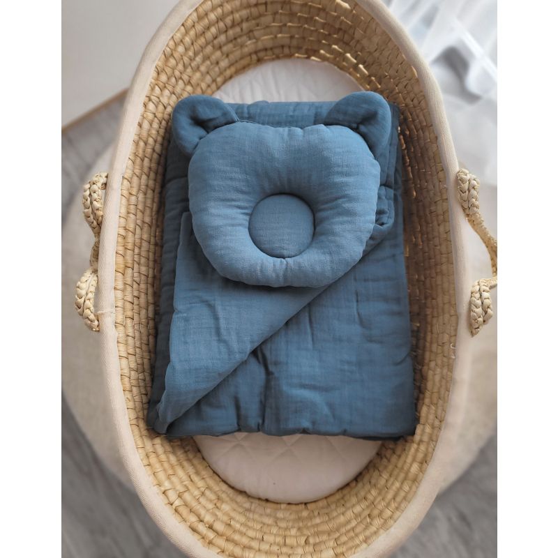 Juego de Cuna Muselina 2 Piezas My Sweet Baby - Azul Pastel