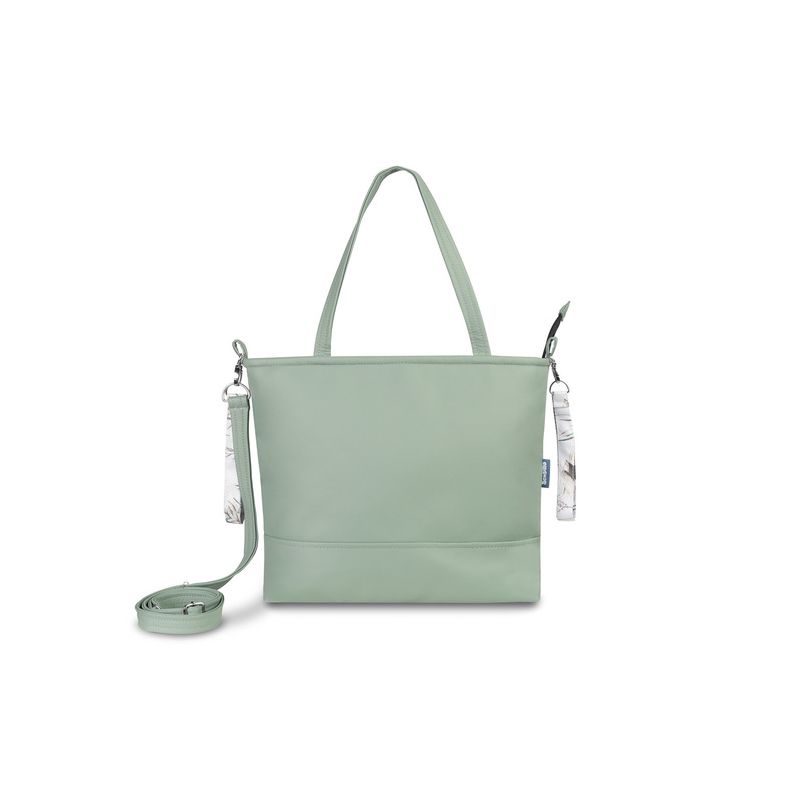 Bolso Maternal Sensillo de Eco-Cuero en Color Verde Oliva