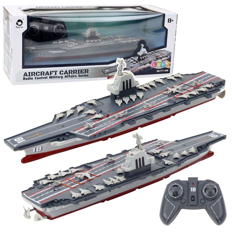 Portaaviones RC Militar a Escala 1:1000 con Control Remoto