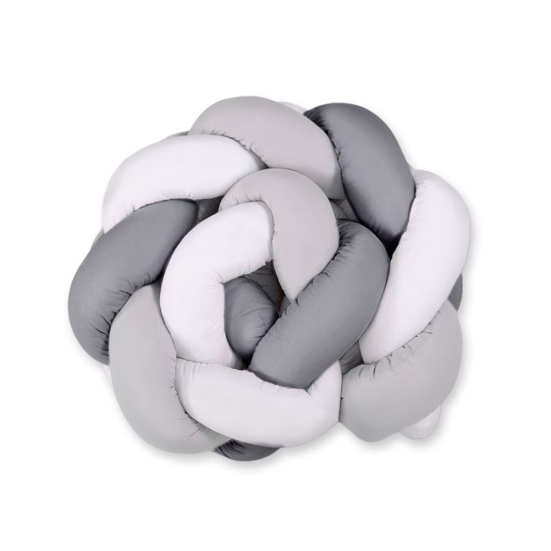Protectores de Cuna Knot Bumper My Sweet Baby - Blanco, Gris y Antracita