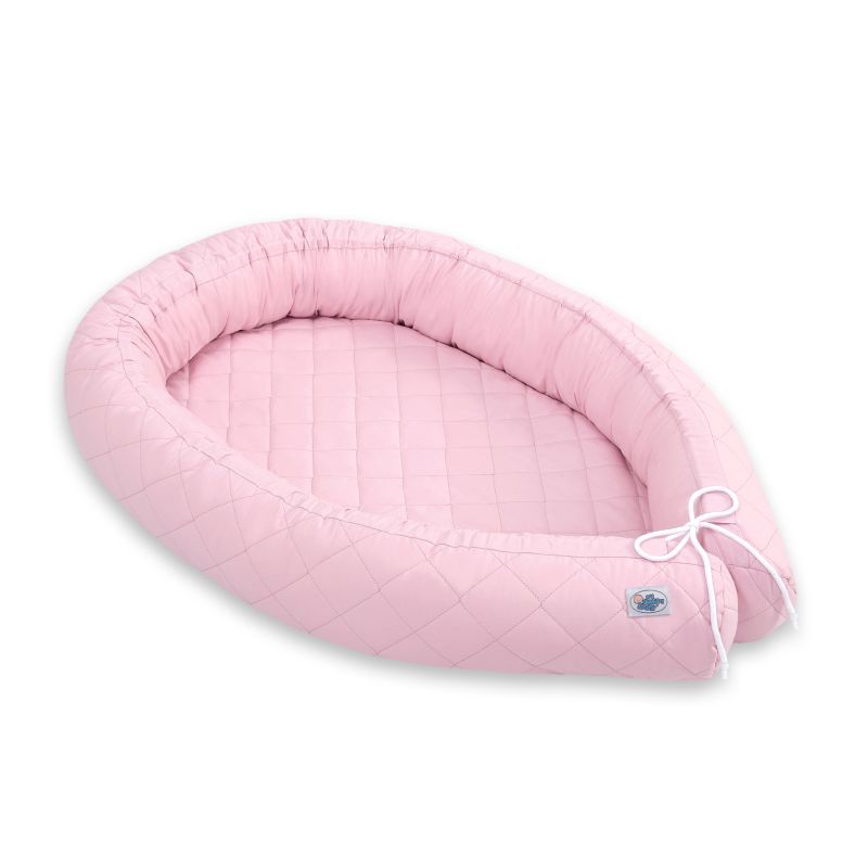 2-in-1- Baby Nest Quilted - Snake Pillow Bumper - Pink