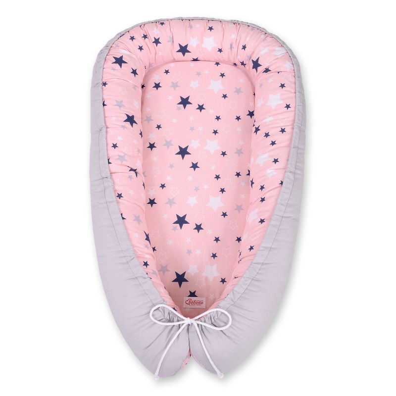 Cocoon Premium Reversible My Sweet Baby para Bebés - Estrellas Rosa y Azul