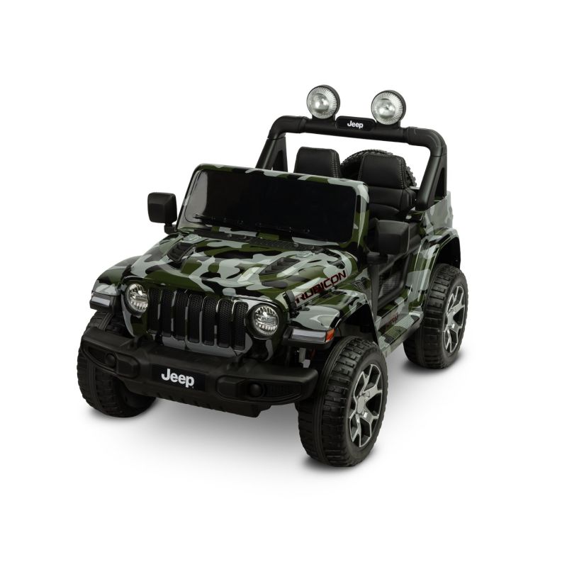 Vehículo eléctrico todo terreno Jeep Rubicon Verde Camuflaje con batería - imagen 2