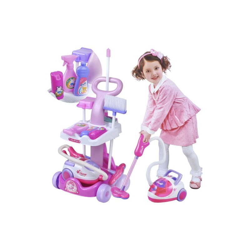 Juego de Carro de Limpieza con aspiradora 