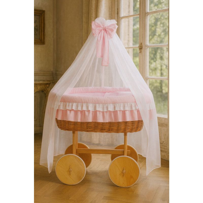 Moisés Deluxe Bellamy de Mimbre Natural con Dosel