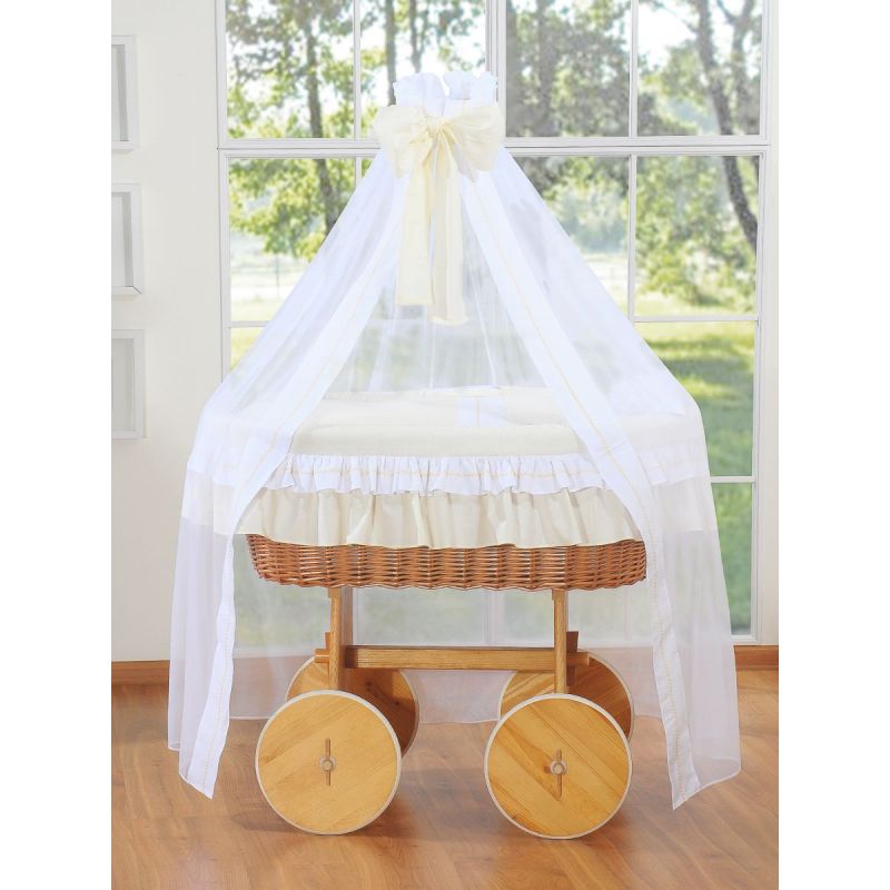 Moisés Deluxe Bellamy de Mimbre Natural con Dosel